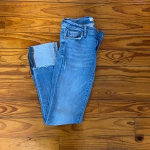 Loft Ankle Length Cuffed Light Blue Denim--size 00